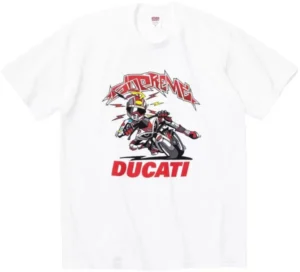 SUPREME DUCATI TEE WHITE
