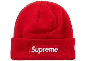 SUPREME NEW ERA BOX LOGO BEANIE RED