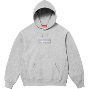 SUPREME BOX LOGO HOODED GREY FW24