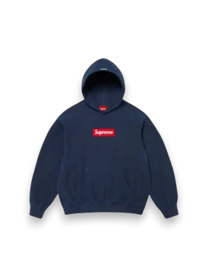 SUPREME BOX LOGO HOODED NAVY FW24