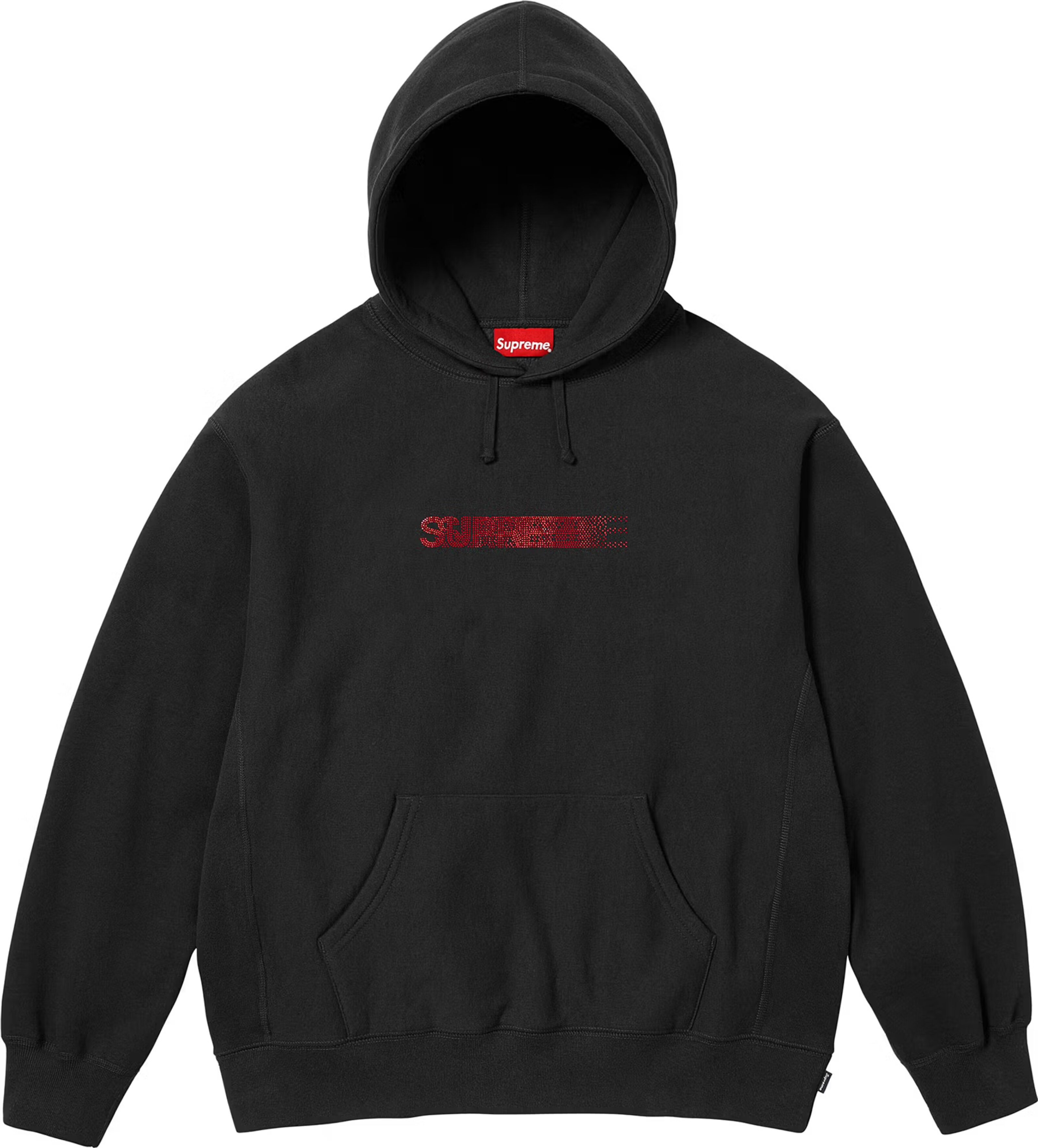 SWAROVSKI MOTION LOGO HOODED SWEATSHIRT BLACK