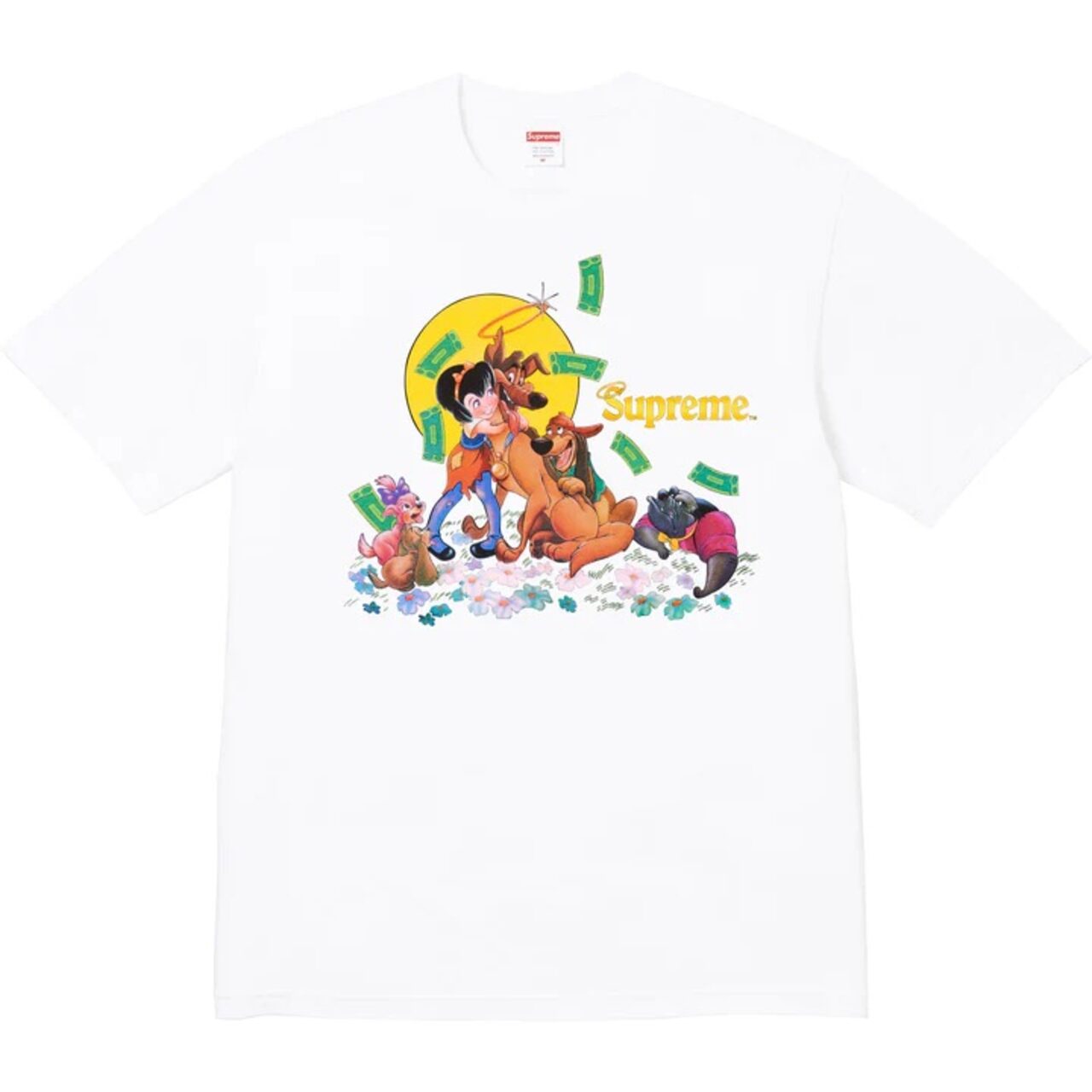 SUPREME ALL DOGS GO TO HEAVEN TEE WHITE