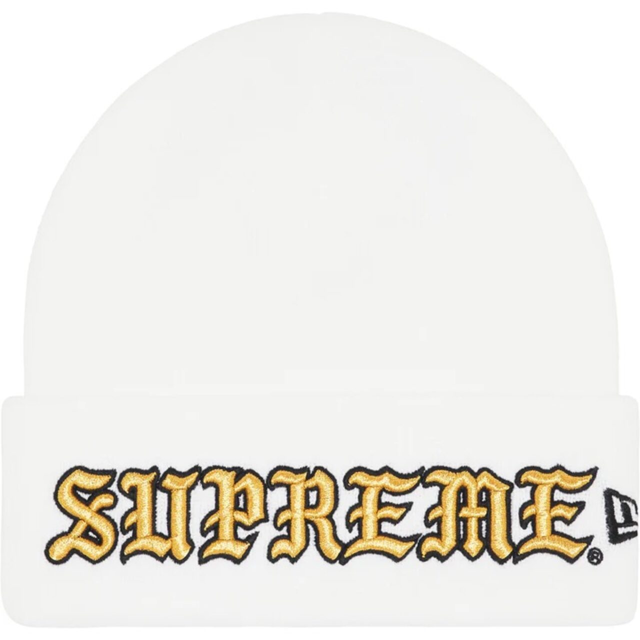SUPREME NEW ERA BOX LOGO BEANIE LIGHT WHITE