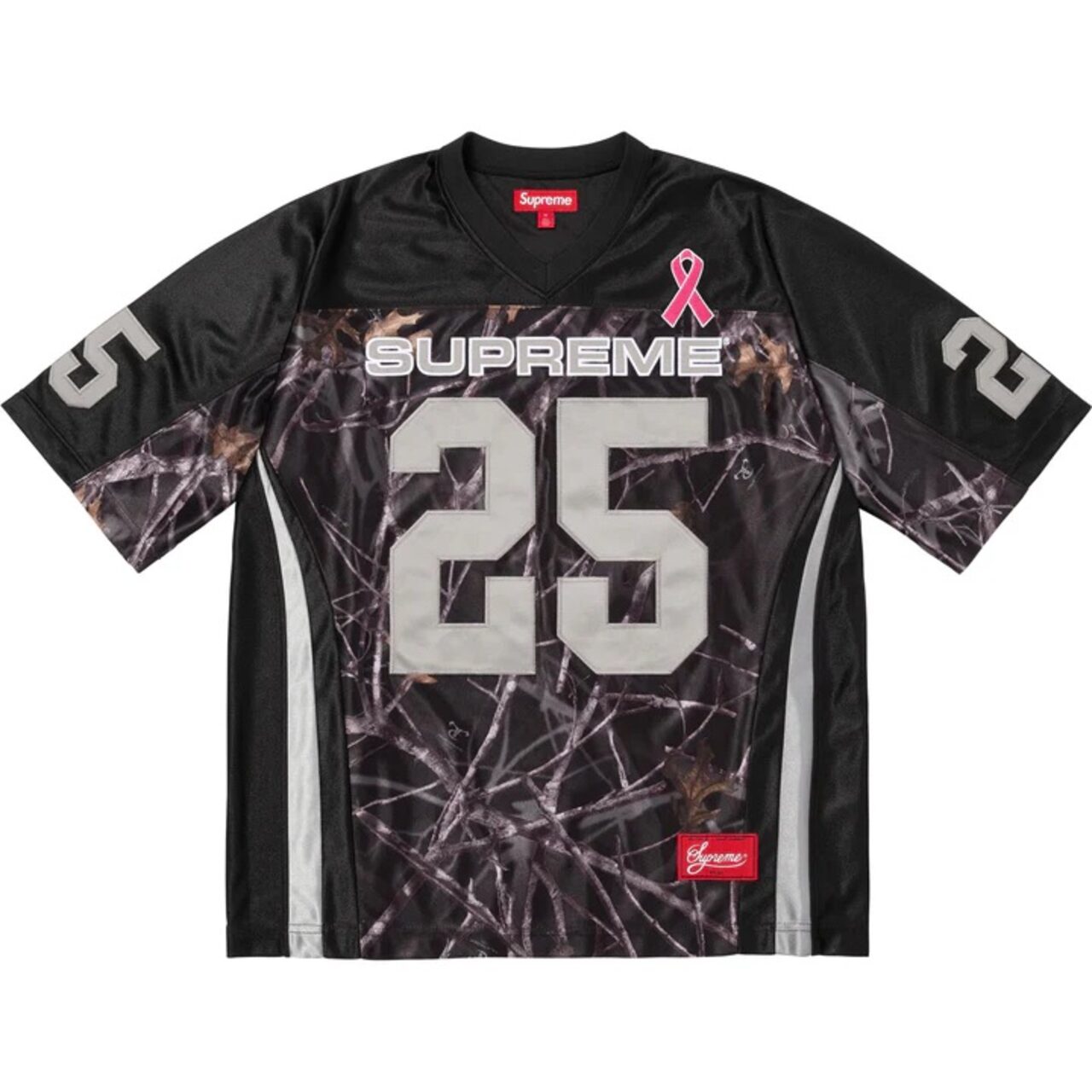 SUPREME SOCCER JERSEY BREAST CANCER AWARNESS BLACK