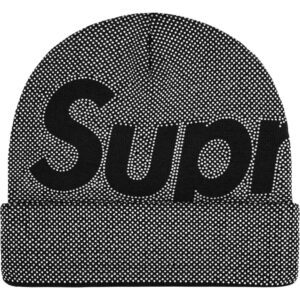 STUDDED KNOCKOUT BIG LOGO BEANIE BLACK