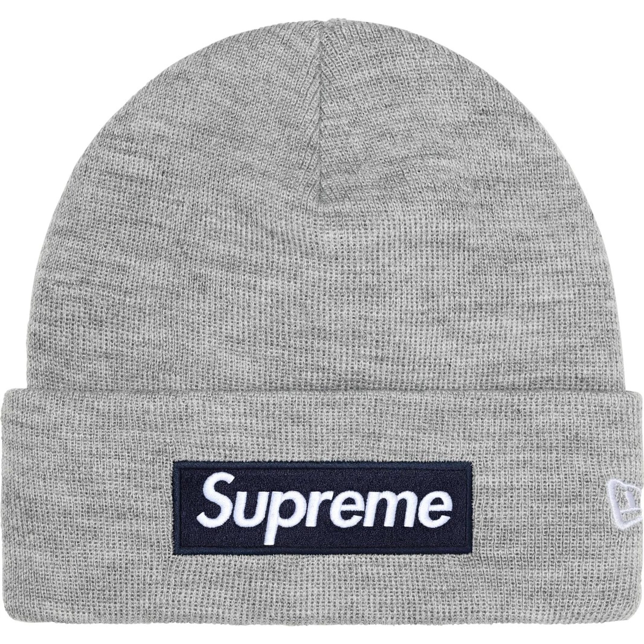 NEW ERA BOX LOGO BEANIE HEATHER GREY (FW25)