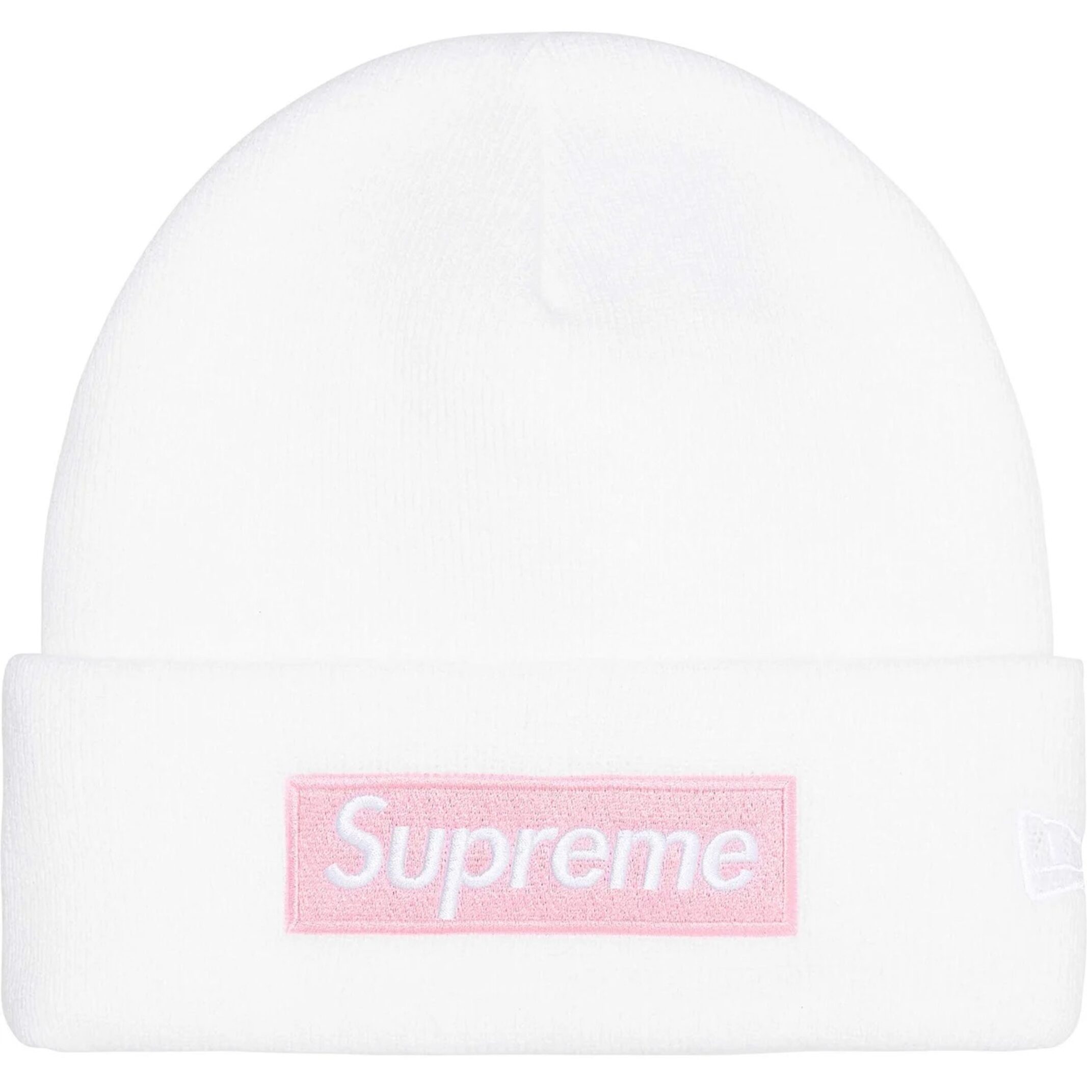 NEW ERA BOX LOGO BEANIE WHITE (FW25)