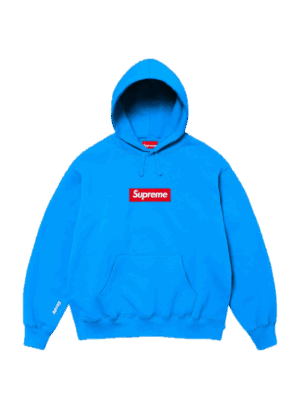 SUPREME BOX LOGO HOODED SWEATSHIRT CYAN (FW25)