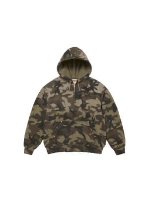 TRUE RELIGION ZIP UP HOODED SWEATSHIRT WOODLAND CAMO