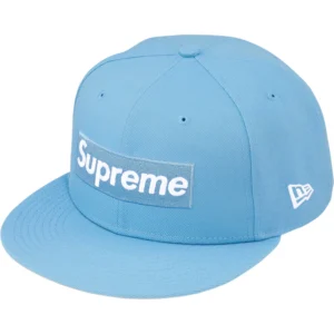 SUPREME MLB TEAMS BOX LOGO NEW ERA 59FIFTY CAP LIGHT BLUE