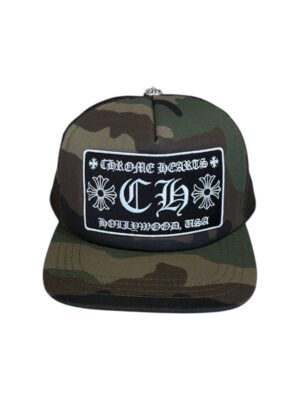 CHROME HEARTS CH HOLLYWOOD TRUCKER HAT CAMO