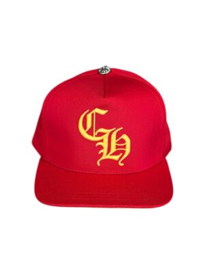 CHROME HEARTS CH SILVER BOTTON HAT RED/YELLOW