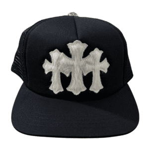 CHROME HEARTS PONY HAIR HAT TRIPLE CROSS CEMETERY