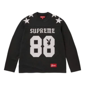 SUPREME PLAYBOY L:S FOOTBALL TOP BLACK