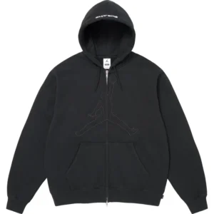 SUPREME JORDAN ZIP UP HOODED SWEATSHIRT BLACK